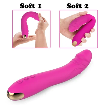 10 načina pravi Dildo Vibrator za Žene soft Čarobni Štapić Ženska Vagina, Klitoris je Maser Masturbator Seks Robu za Odrasle