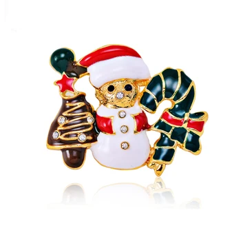 Besplatna dostava X0234 Božićne ukrase napravljene u Kini, broš u obliku snjegovića za blagdanske zabave u odjeći za djecu