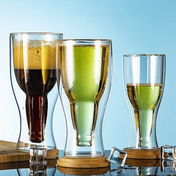 Kreativan koktel čašu za vino bubalo S dvostrukim stijenkama šalice za Pivo čaše za vino Viski čašu za šampanjac demitasse Šalice za Bocu votke stil