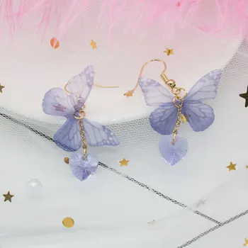 Prekrasan Leptir Pad Lutaju Naušnice Ljubičasta Kuka Naušnice Za Žene I Djevojčice Dobar Poklon