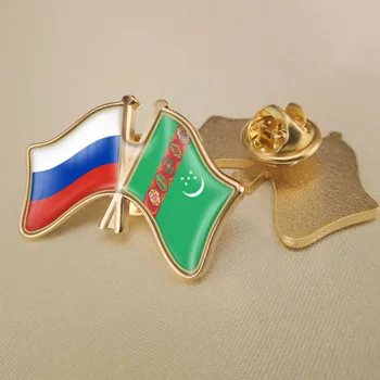 Ruska Federacija i Turkmenistan Prešla Dvostruke Zastave Prijateljstva Igle za Лацканов Broševi Ikone