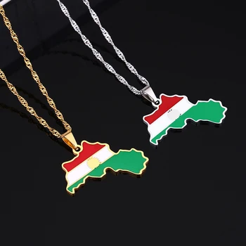 SONYA Emajl Kap Ulja Kartica Kurdistana Zastava Privjesak Ogrlice Za Žene i Djevojčice Nakit Od Nehrđajućeg Čelika Etničke Pokloni Za Rođendan