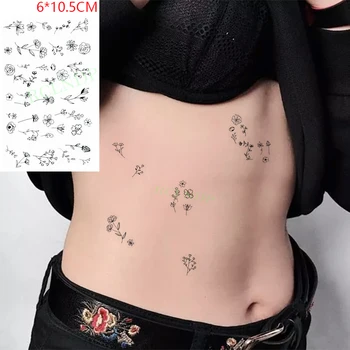 Vodootporne Privremena Tetovaža Naljepnica Mala Slatka Cvijet Biljka Body Art Flash Tetovaža Lažna Tetovaža dizajne za Žene i Muškarce